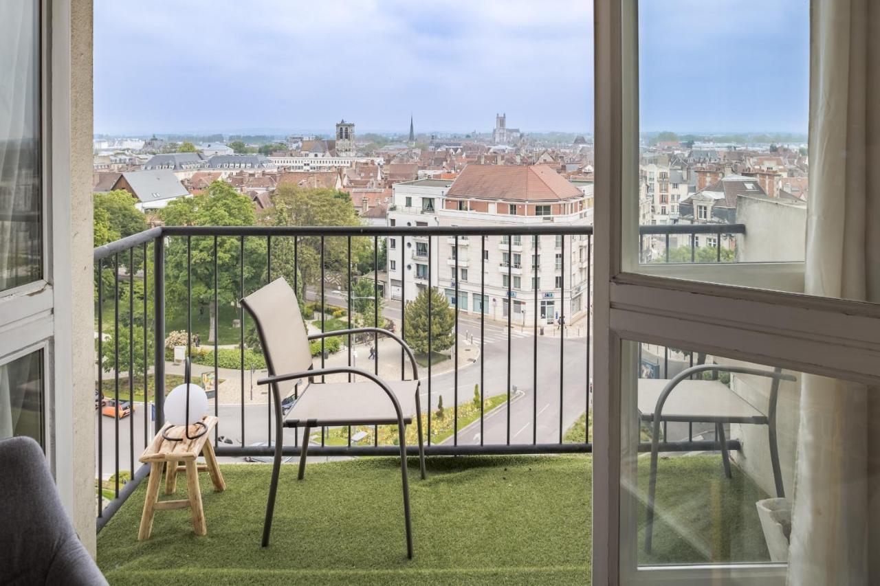 Evasion Urbaine - Vue Panoramique - Proche Gare Apartment Troyes Ngoại thất bức ảnh